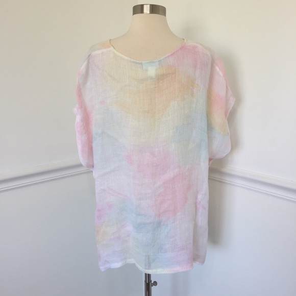 Pure Jill Multicolor Watercolors Linen Cover Up - Picture 2 of 7